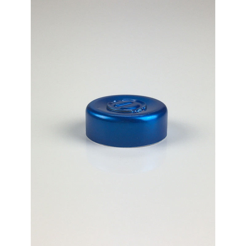 CAPSULE 20MM OPERCULEE 4 POINTS ALUMINIUM VERNIS BLEU