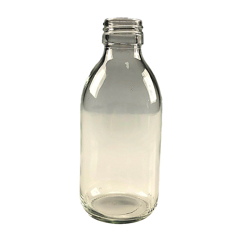 FLACON SIROP 200ML VERRE BLANC BAGUE PP28