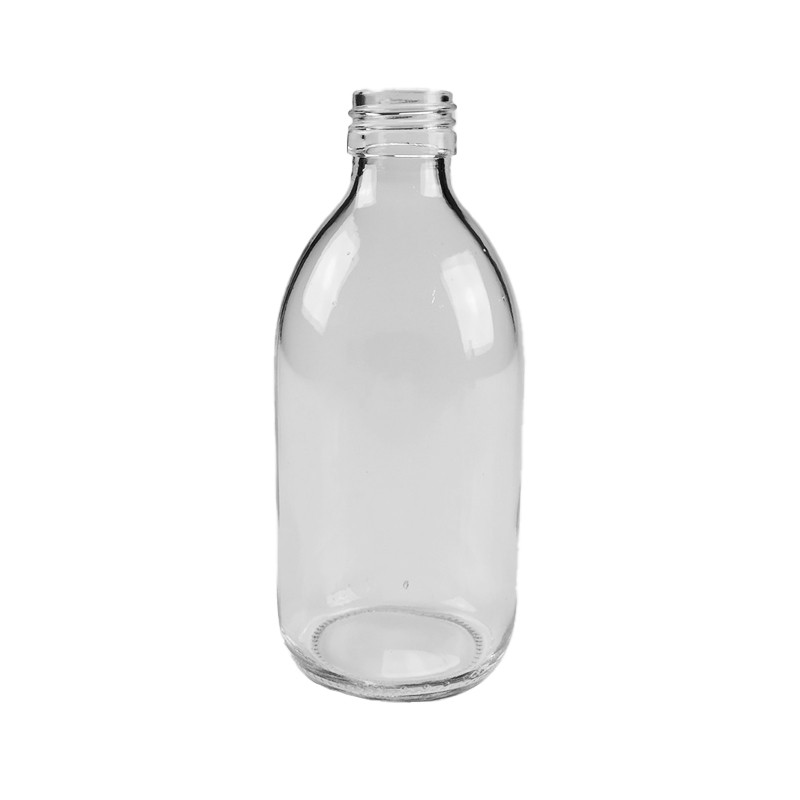 FLACON SIROP 300ML VERRE BLANC BAGUE PP28