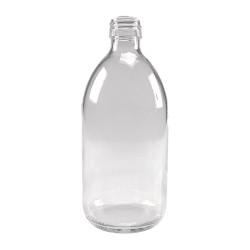 FLACON SIROP 500ML VERRE BLANC BAGUE PP28