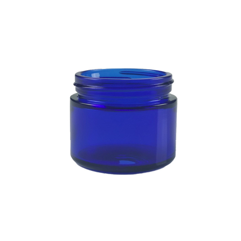 POT VERRE BLEU 50ML BAGUE Ø50MM