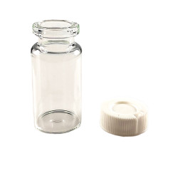 Flacon "monodose" 10ml + capsule inviolable PE blanc