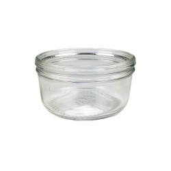 VERRINE 190G/250ML VERRE TRANSPARENT + COUVERCLE VERRE + JOINT + CLIP