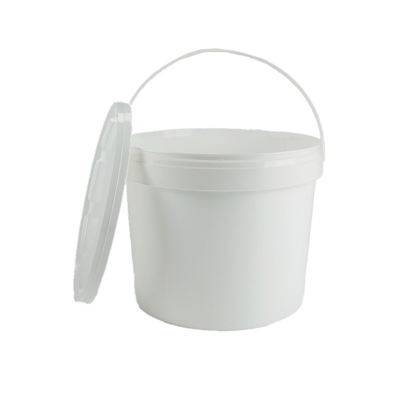 Seau plastique blanc 3,2L + couvercle