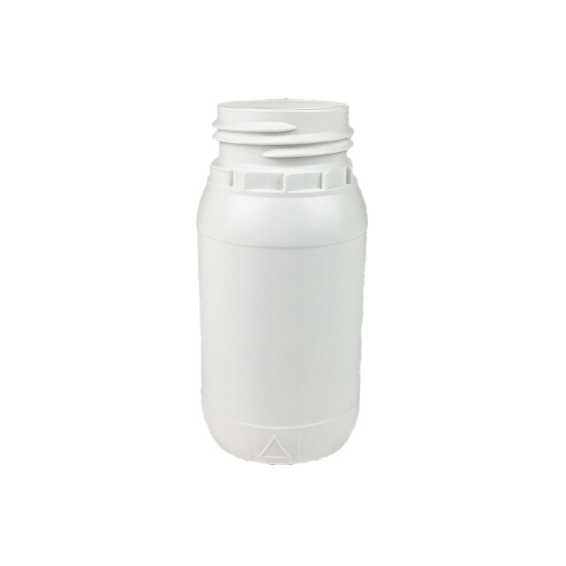 FLACON ROND 250ML PEHD BLANC FLUORÉ BAGUE 50MM