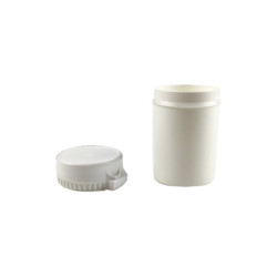 POT ROND SNAP SECURE  45ML PP BLANC + CAPE PEBD