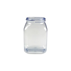 RECIPIENT CARRE PVC CRISTAL  200ML A COL LARGE